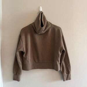 Zara Tan Cowl Neck Sweater with Modern Silhouette